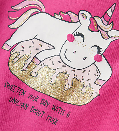 Name It Bluse - NmfVeen - Raspberry Rose/Donut Hug