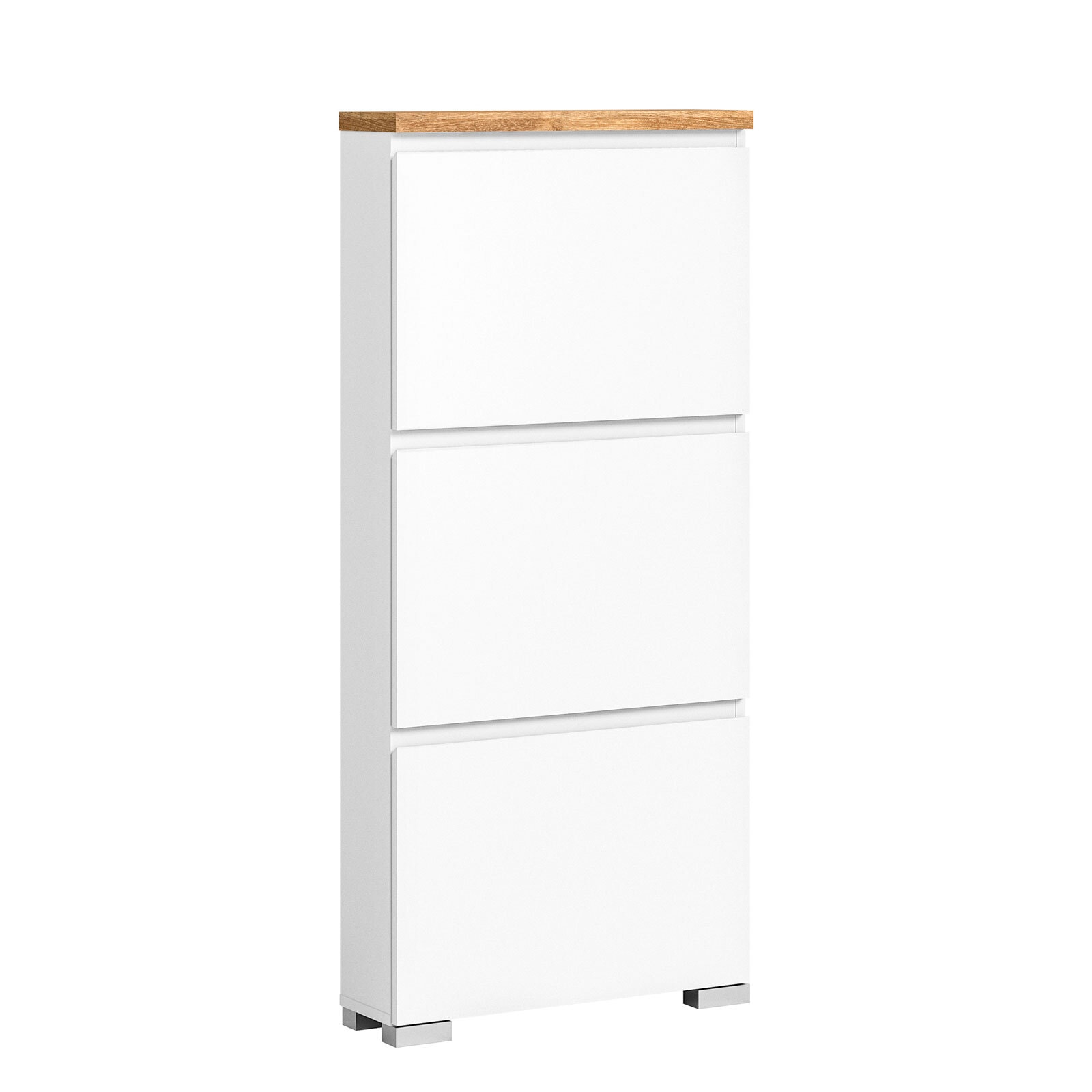 Schuhschrank Shoelove Weiß/Oberboden Nox Oak-Optik 60x130x18 cm