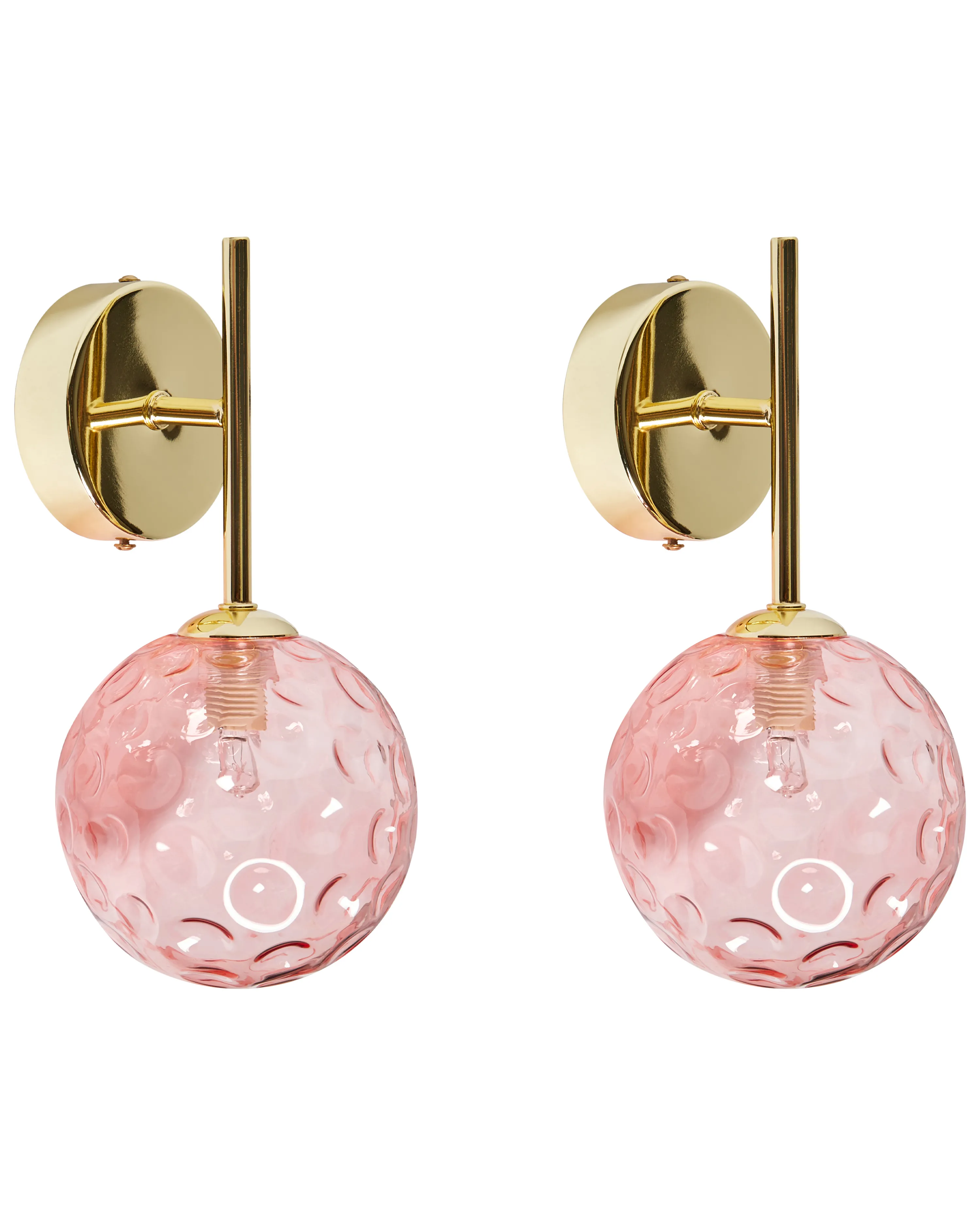 Set van 2 wandlampen ANADYR Glas Roze