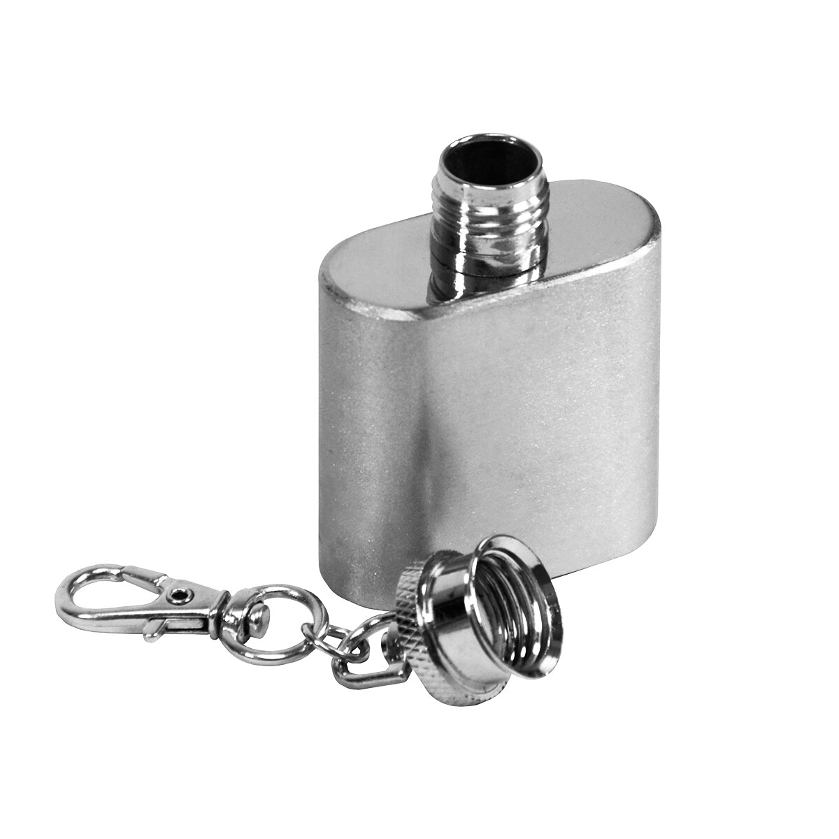 Flachmann-Set Geschenkbox Edelstahl Trichter, 4 Bechern, Schlüsselanhänger