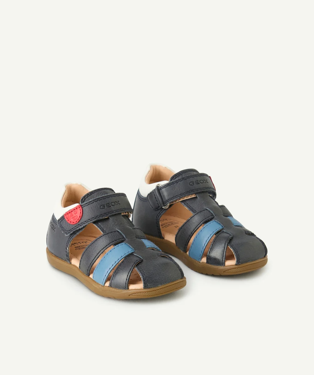 GEOXsandales fermées bébé garçon macchia rouge et bleu à scratch
