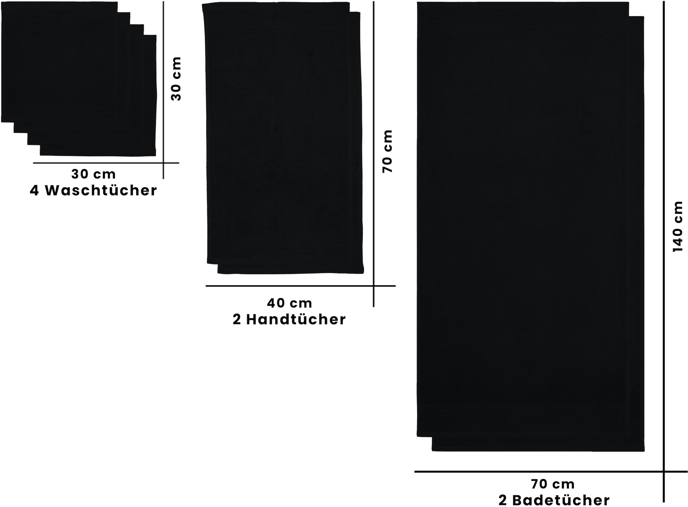 my home Handtuch Set »Sanremo Premium, Premium Handtücher, 600 gr/m², dicke Qualität« Set 8 Stk. Frottier Duschtücher, Handtücher, Seiftücher, 100% Baumwolle, 5 Jahre Garantie