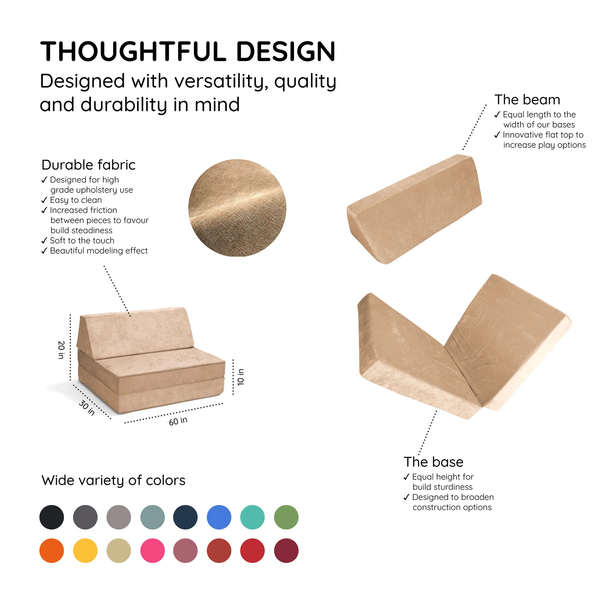 Go Coconut Canapé Modulaire Demi - Sand Dune