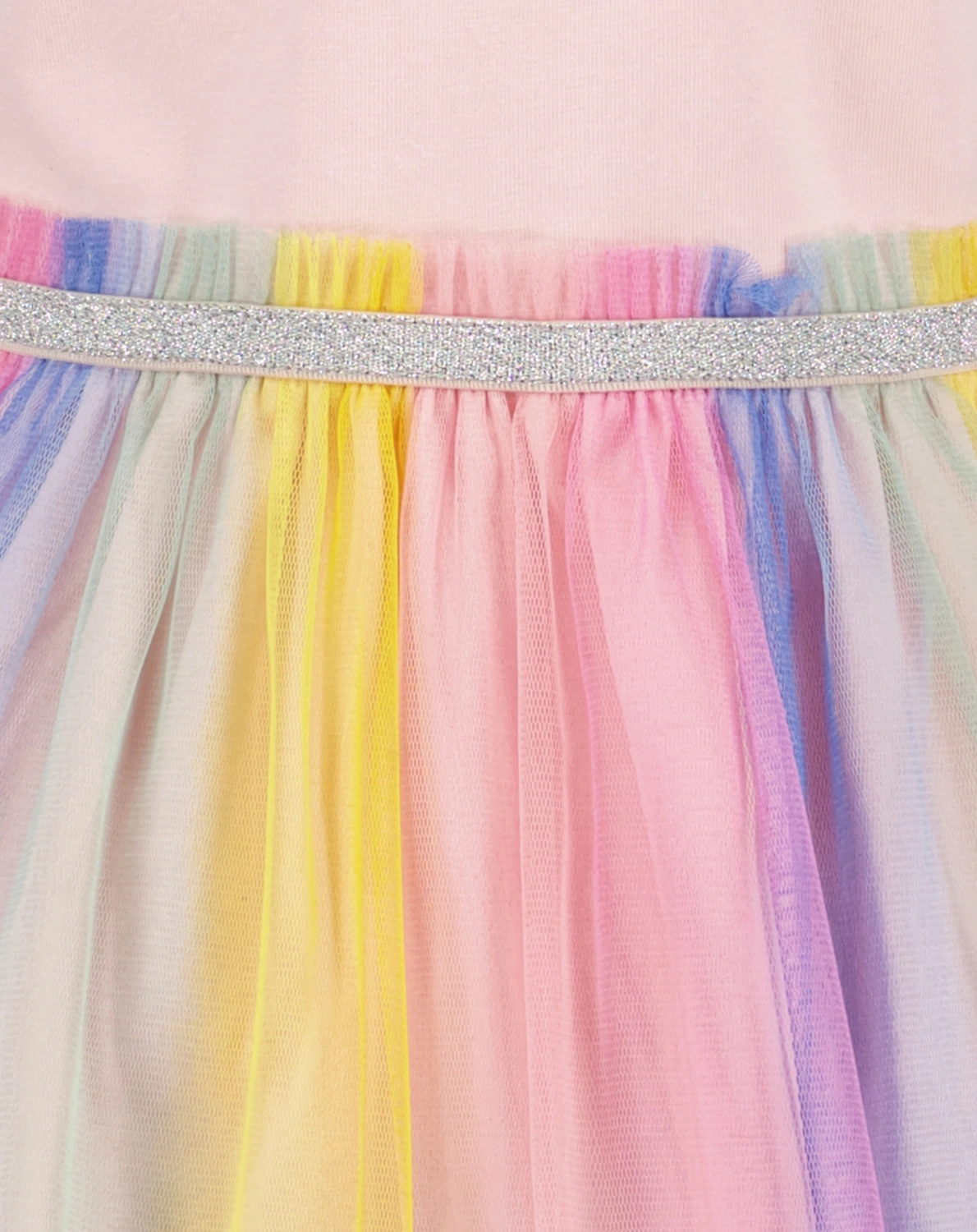 Shirtkleid MINI RAINBOW mit Tüllrock in rosa