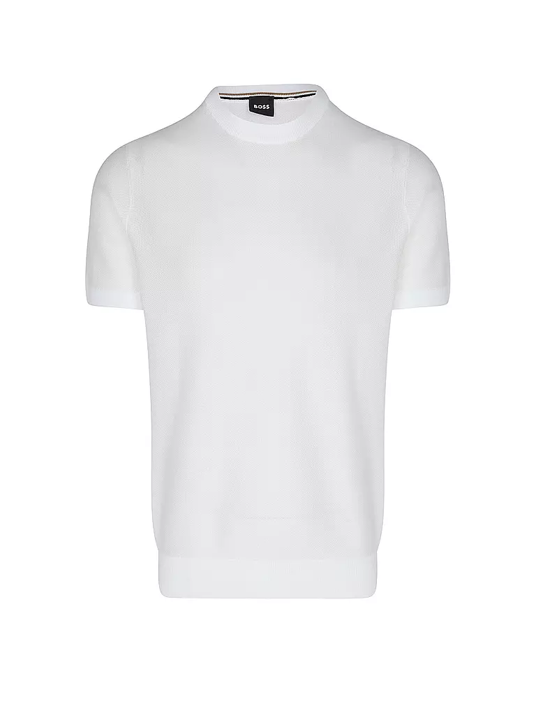 BOSS Strickshirt TANTINO weiss
