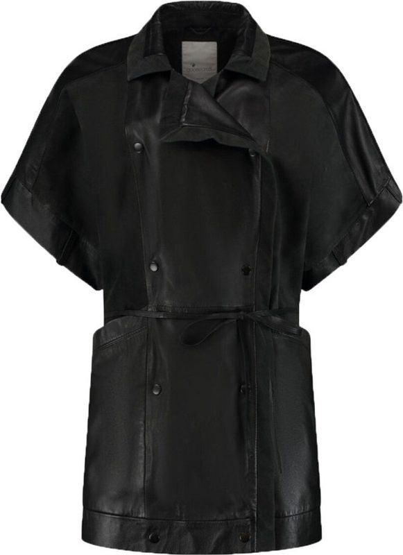 Goosecraft - Ella - Leren Vest - Zwart