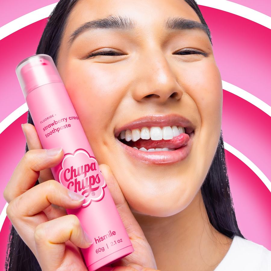 Hismile Chupa Chups Strawberry Cream Toothpaste 60g