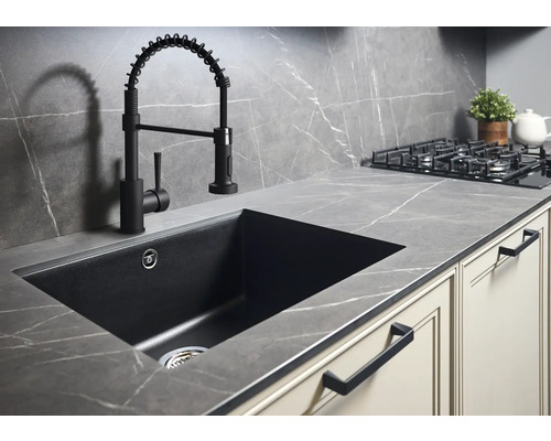Lagedrukfitting TIBER zwart mat 147108