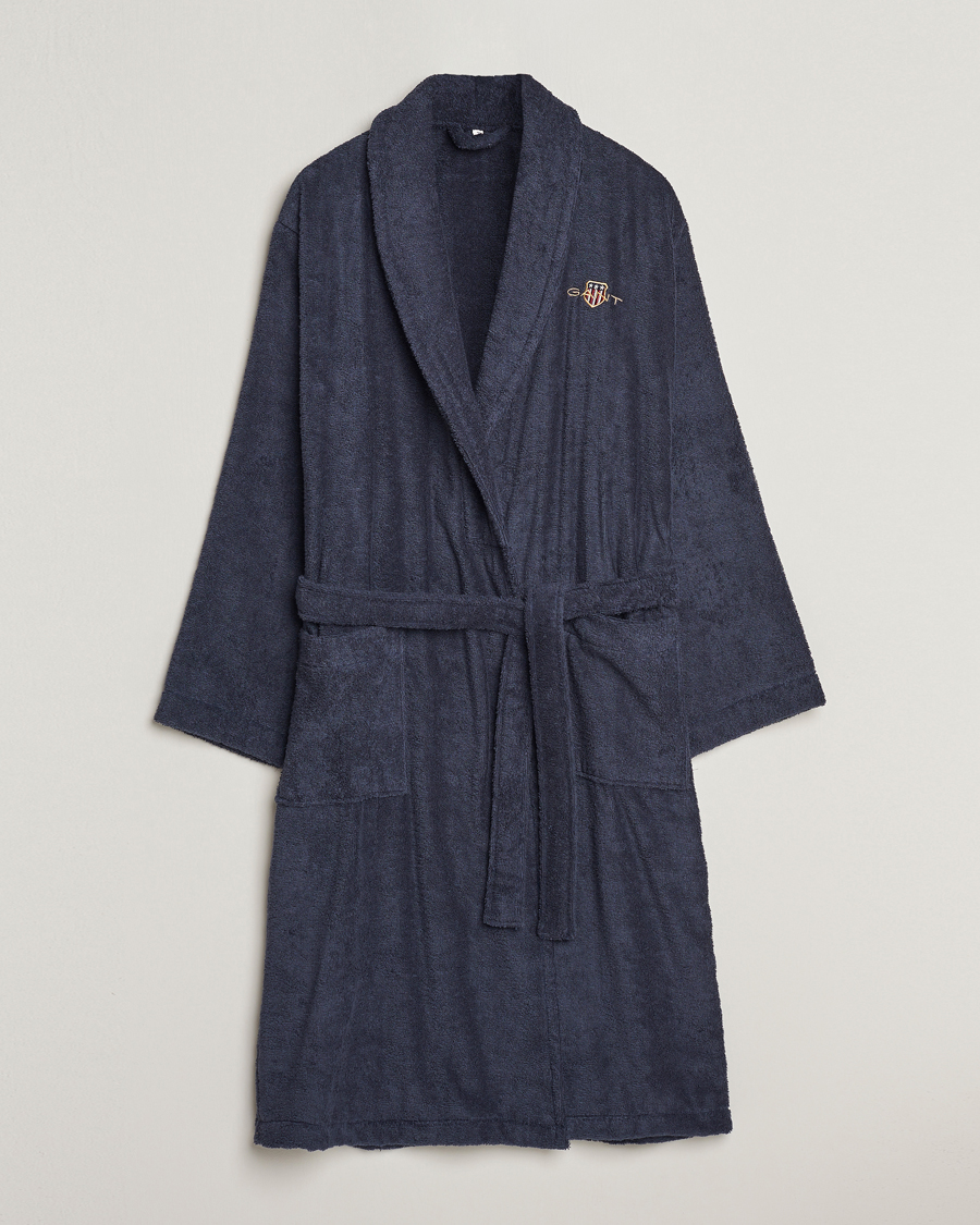 GANT Archive Shield Terry Robe Evening Blue
