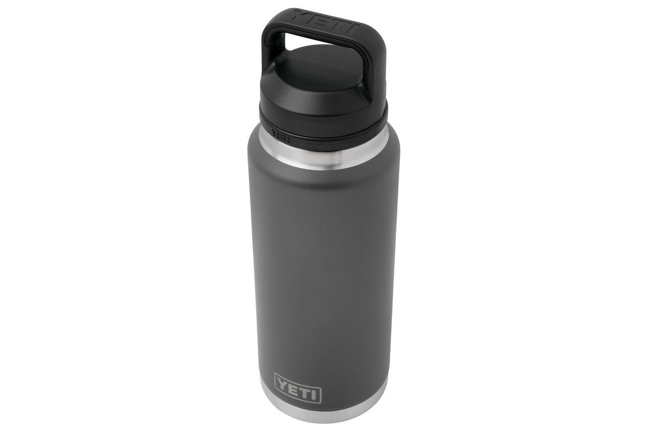 Yeti Rambler Bottle 36oz Chug Cap, Charcoal Grey, thermosfles met drinkdop, 1L