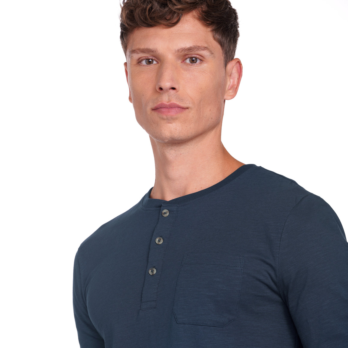 VanVaan Herren Langarmshirt mit Bio-Baumwolle dunkelblau