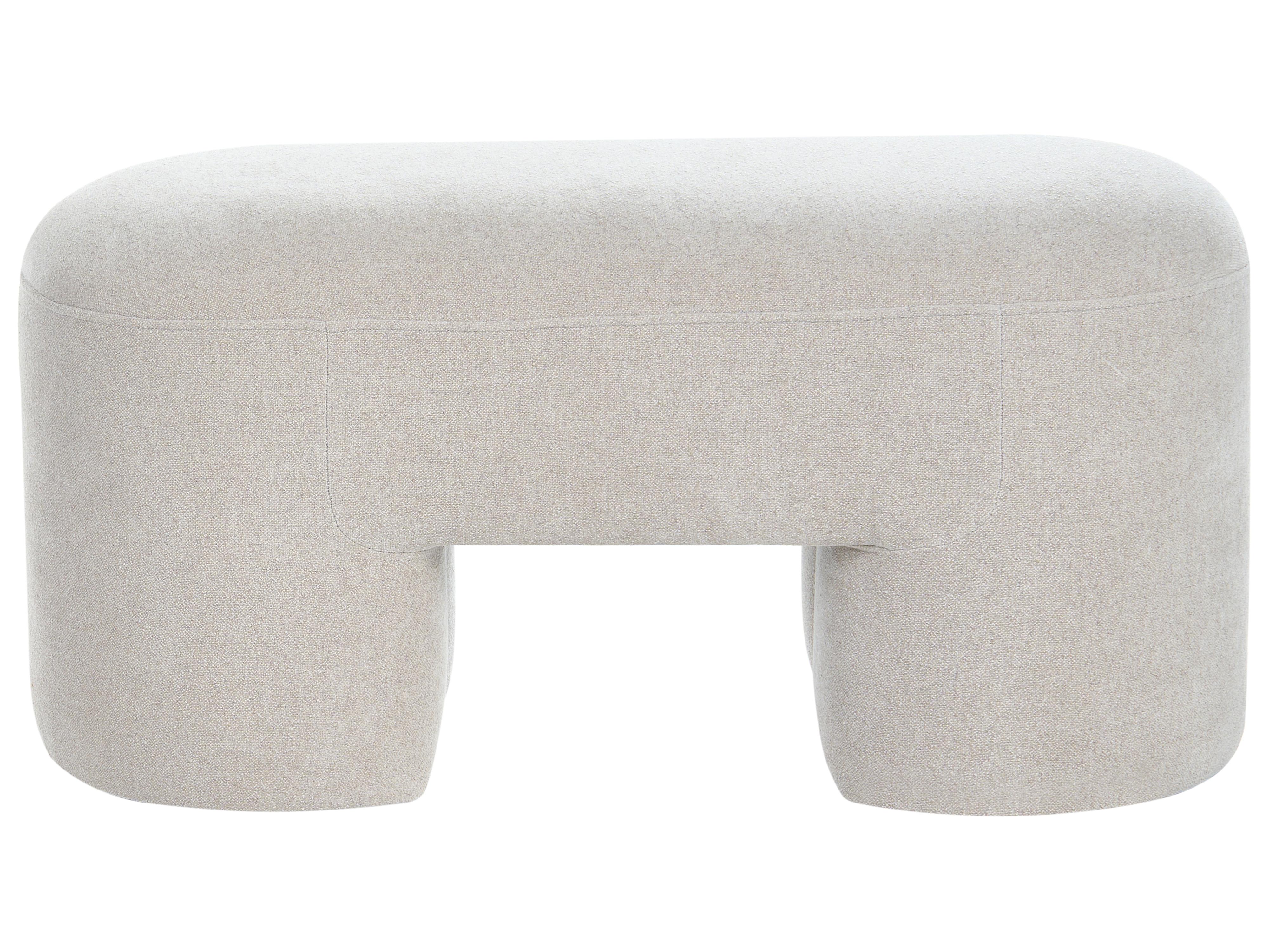 Bankje DECORAH Bouclé Lichtbeige