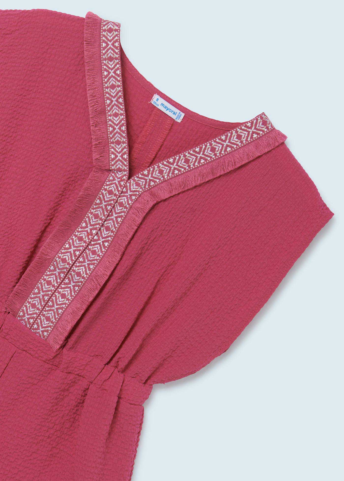 Macacão curto estilo caftan para meninas