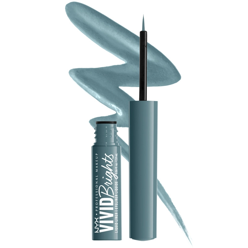 NYX Prof. Makeup Up Vivid Brights Liquid Eyeliner 2 ml - 01 Cyan Simp