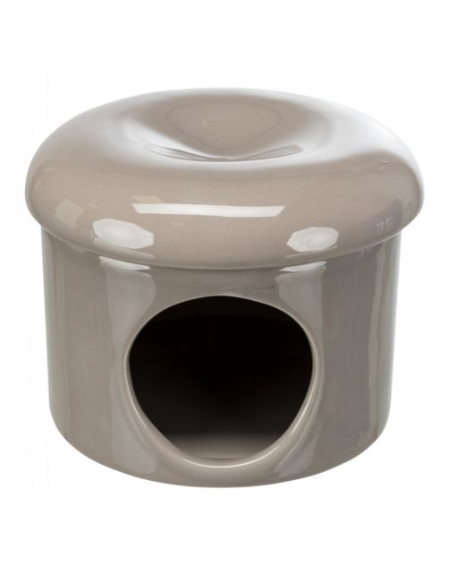 Trixie Keramiek Huis - Kooi Accessoire - Ø16x12 cm Taupe