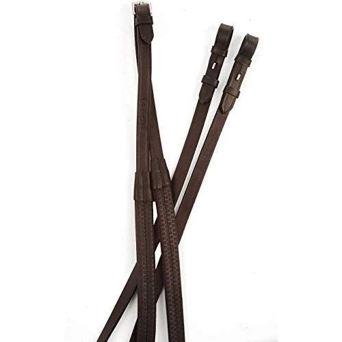Rédeas de borracha marrom para cavalos