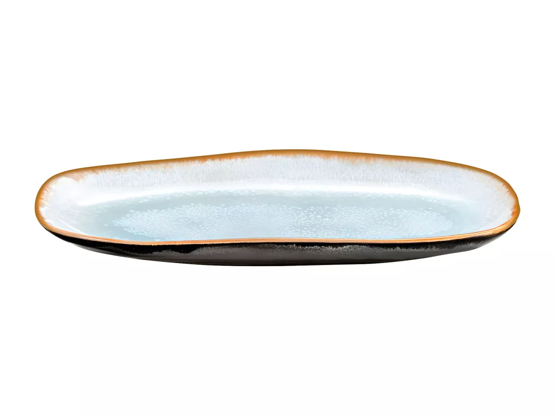 Shadow Aqua - Plat ovale petit modèle 23 x 11 cm (x6)