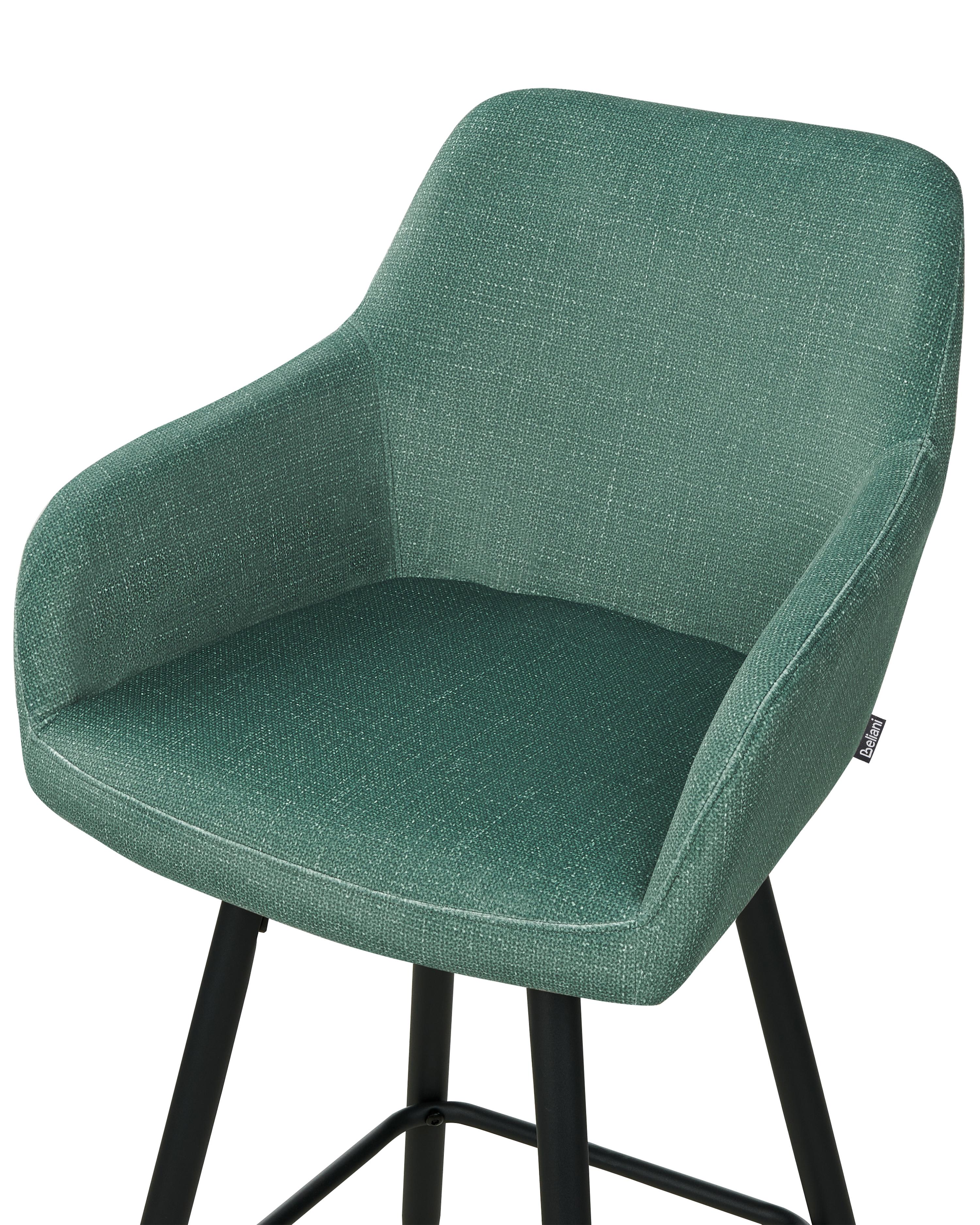 Set van 2 barstoelen CASMALIA Fluweel Donkergroen