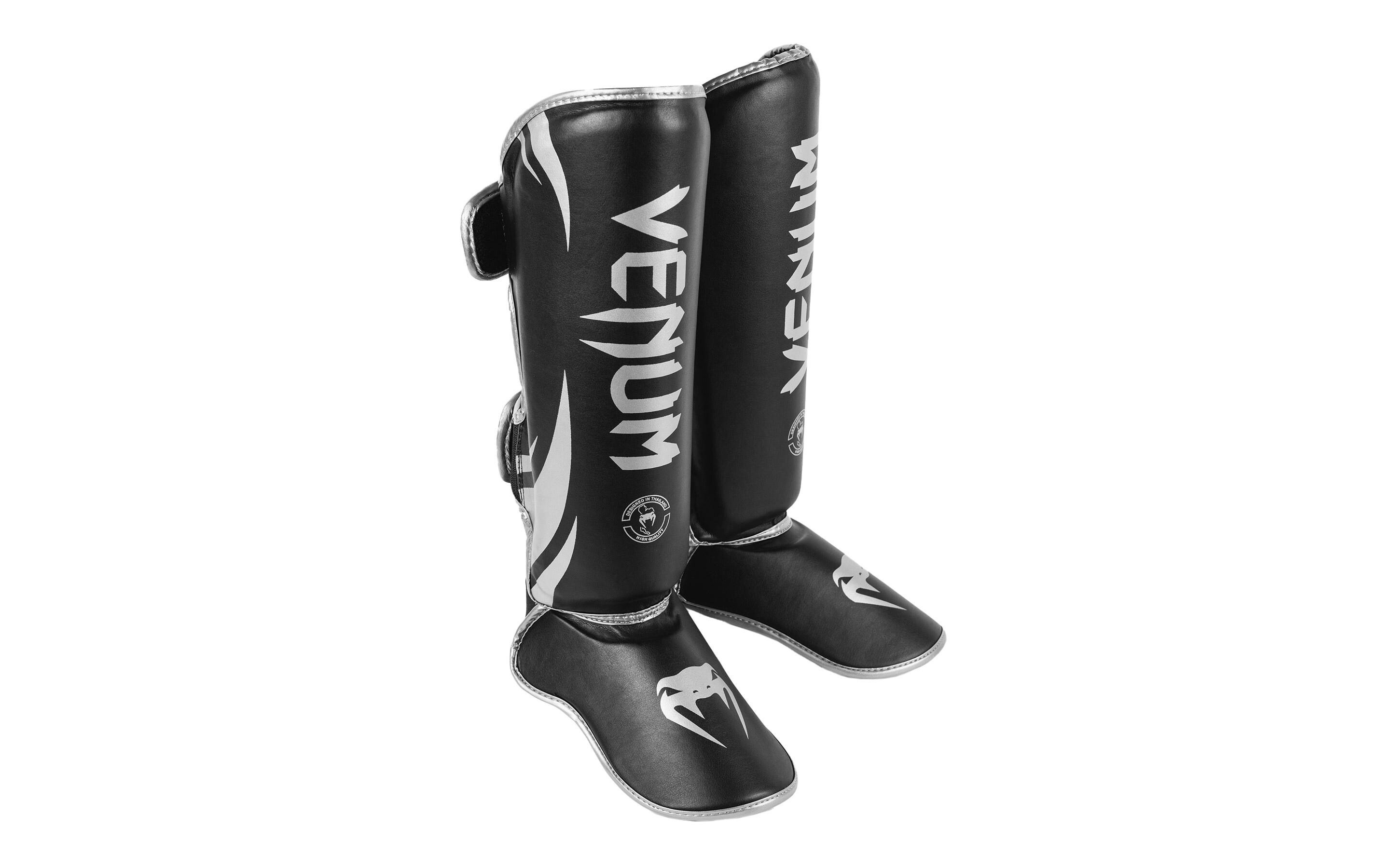 Challenger Standup Shin Guards Schwarz/Silber, LSchienbeinschoner