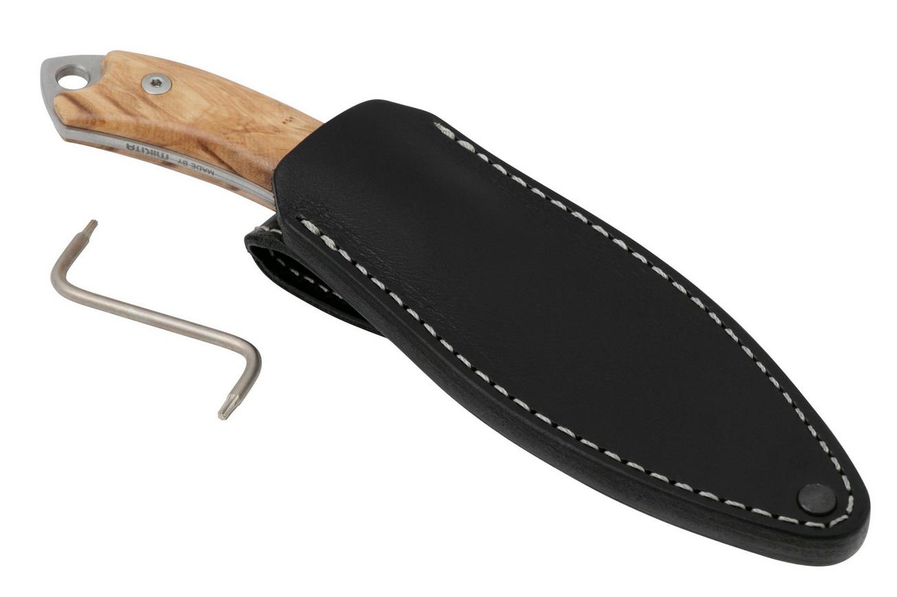 MKM Pocket Tango 2 Lambsfoot PT2-O Olive Wood vaststaand mes, David C. Andersen design