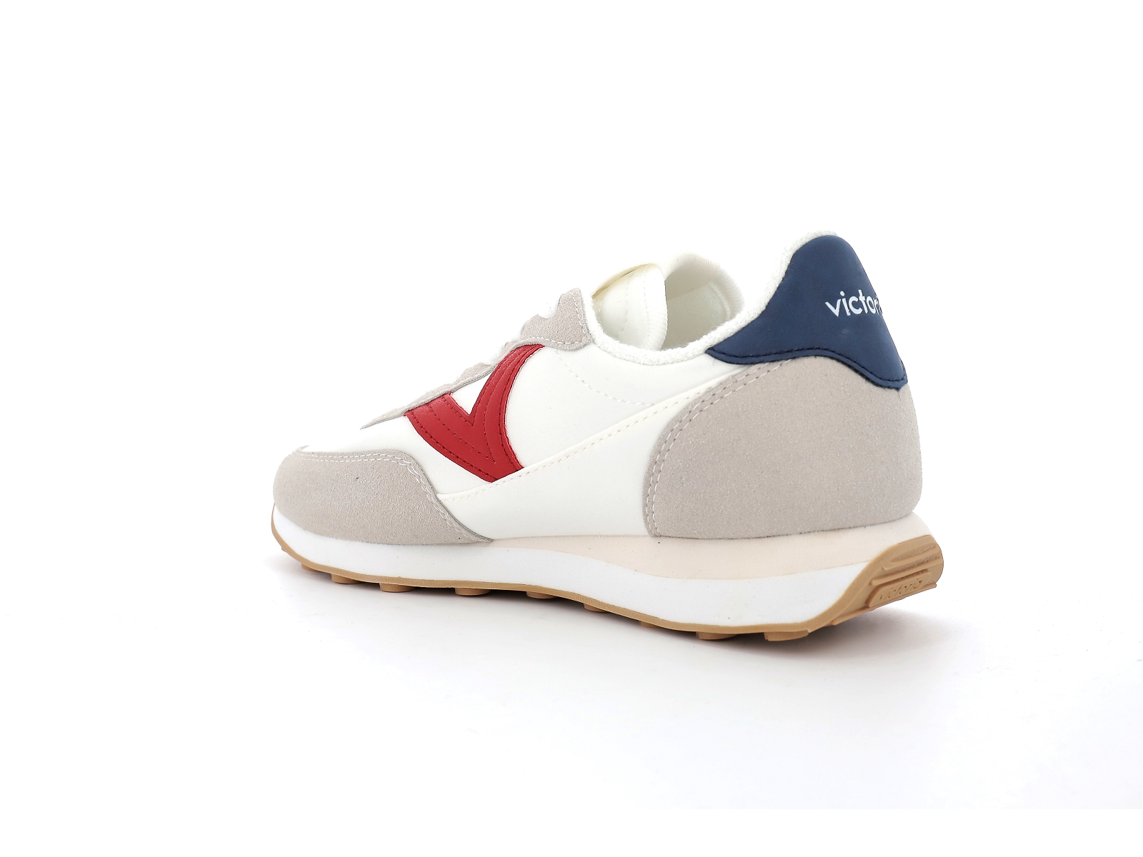 Victoria-1138100 Matières combinées Blanc Rouge
