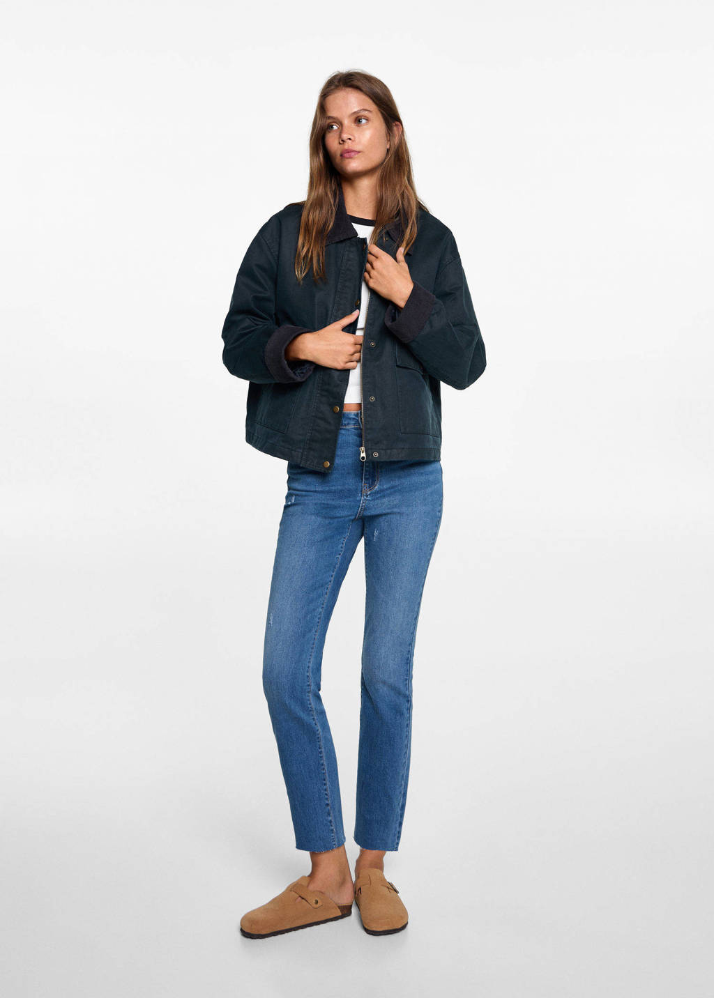 MANGO TEEN regular fit jeans changeant blauw