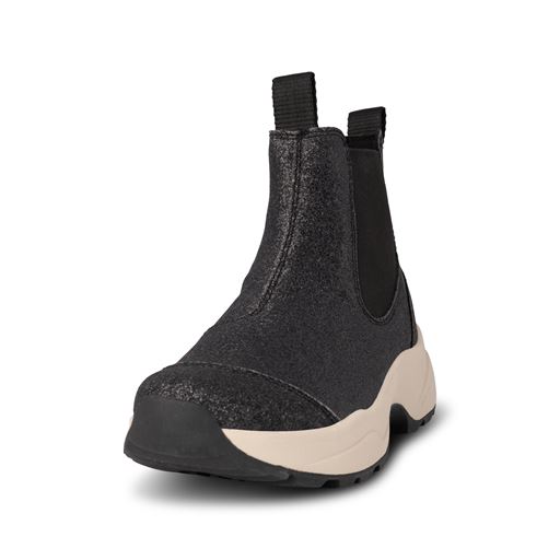 Woden Silje Glitter Støvler, Black, 42