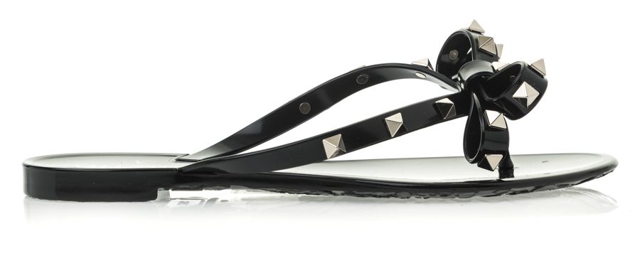 Valentino Garavani Flat Rubber Rockstud Sandals