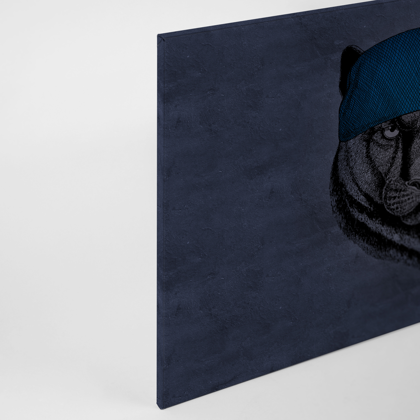 Leinwandbild PANTHER - lila-blau - 90x60 cm