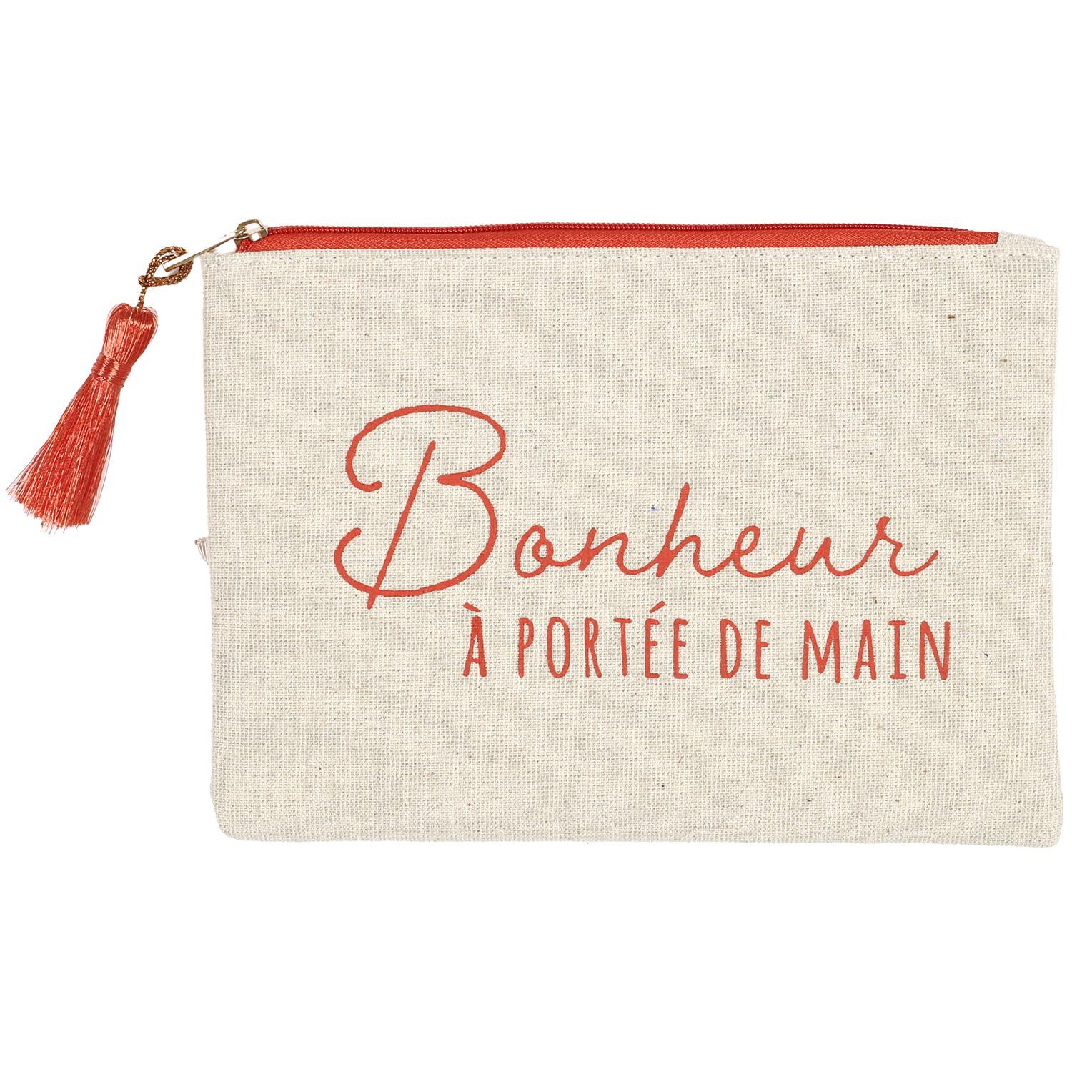 POCHETTE JUTE ET COTON 20X15CM