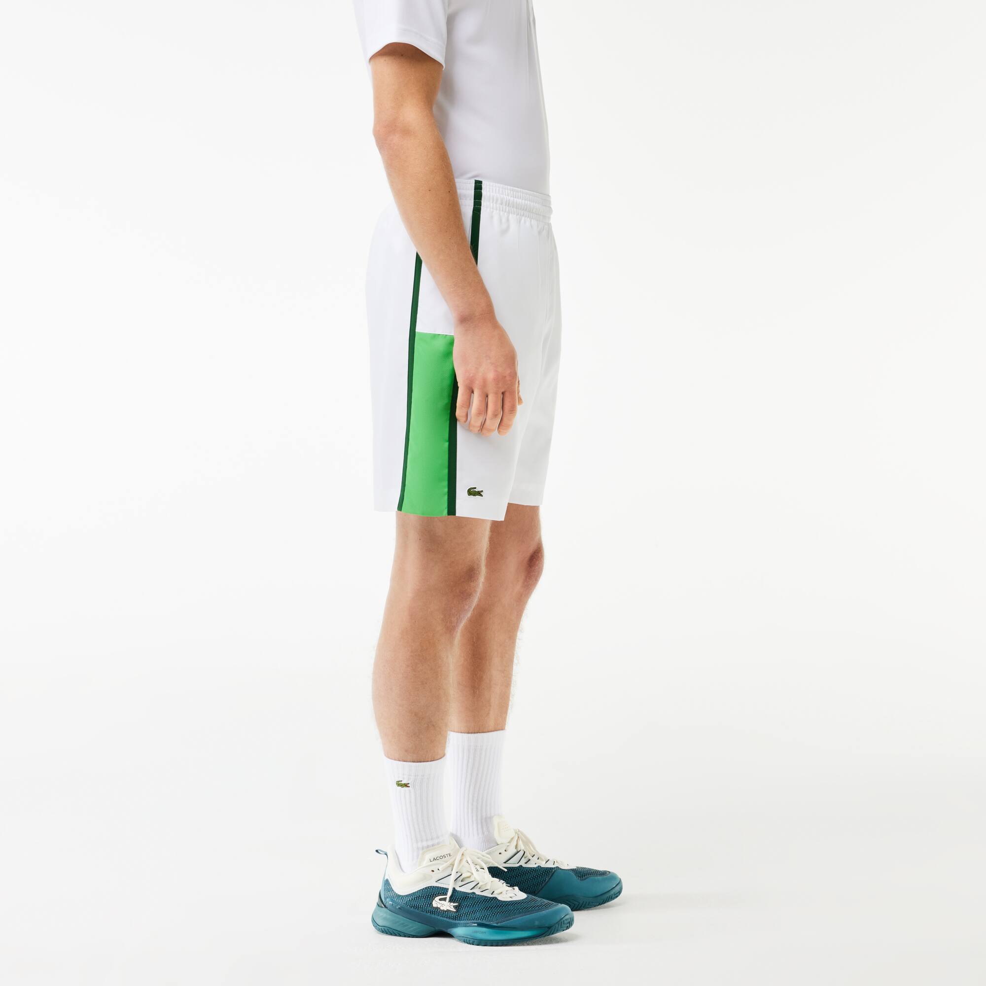 Short léger Lacoste SPORT à empiècements color-block Shorts - Blanc - Lacoste - Homme