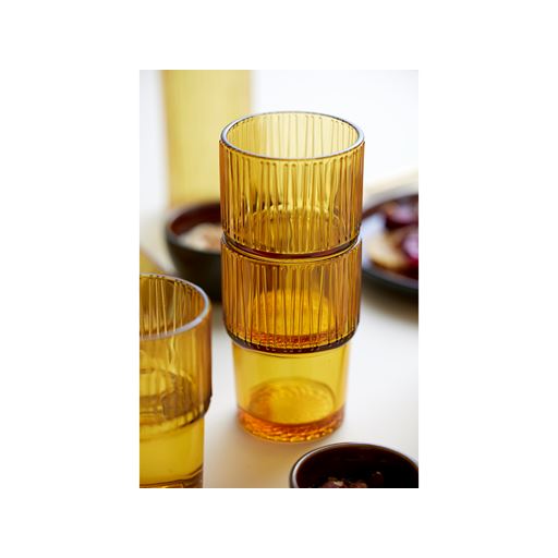 Bitz Kusintha 4-pak Cafeglas, Amber, 38 cl