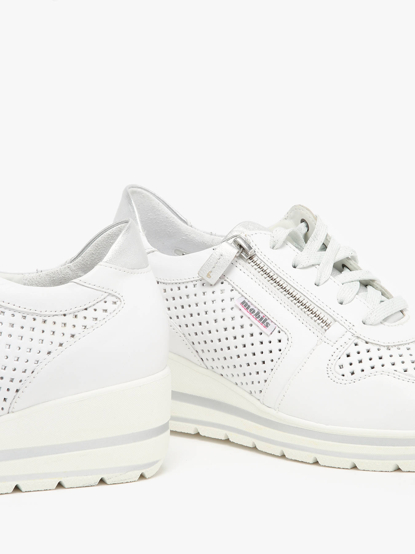 Sneakers talon compens en cuir MEPHISTO