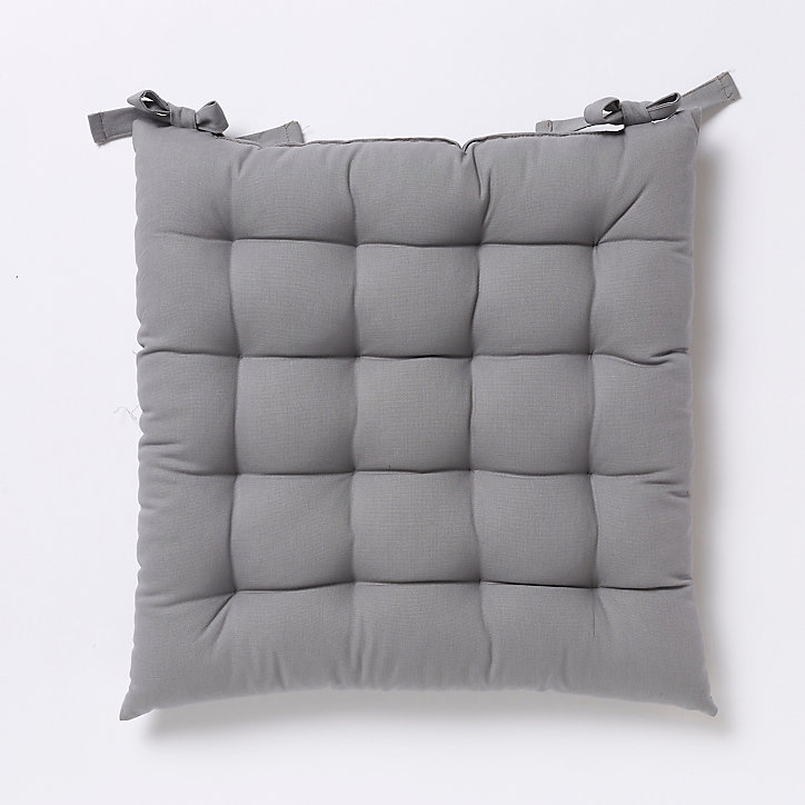 Galette de chaise GoodHome Hiva gris 45 x 45 cm