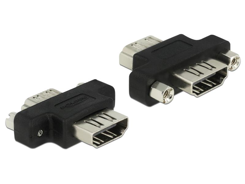Delock Adapter verschraubbar HDMI - HDMI, 1 Stück Delock Adapter HDMI-A Buchse > A Buchse