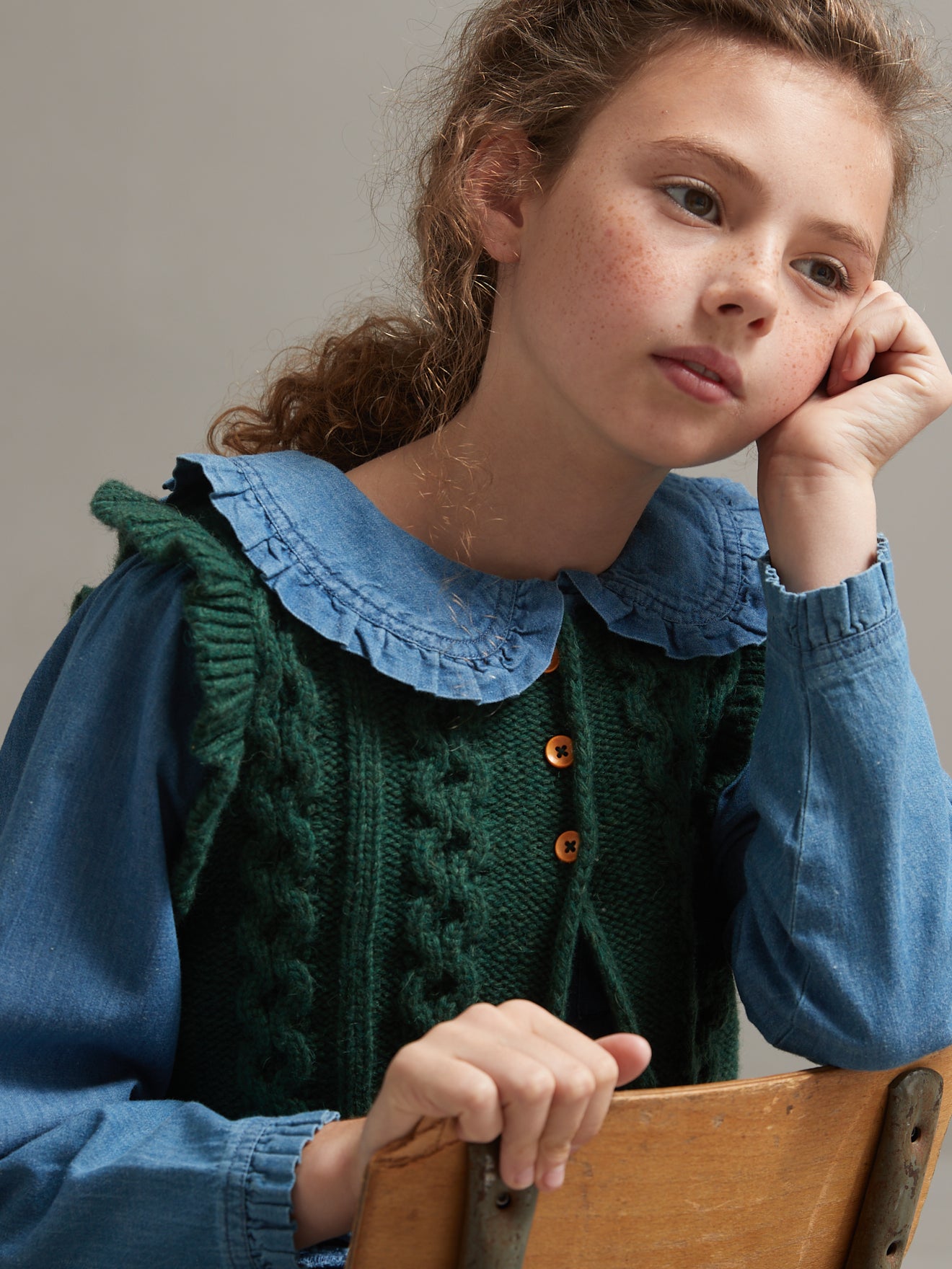 Gilet Fille laine et alpaga
