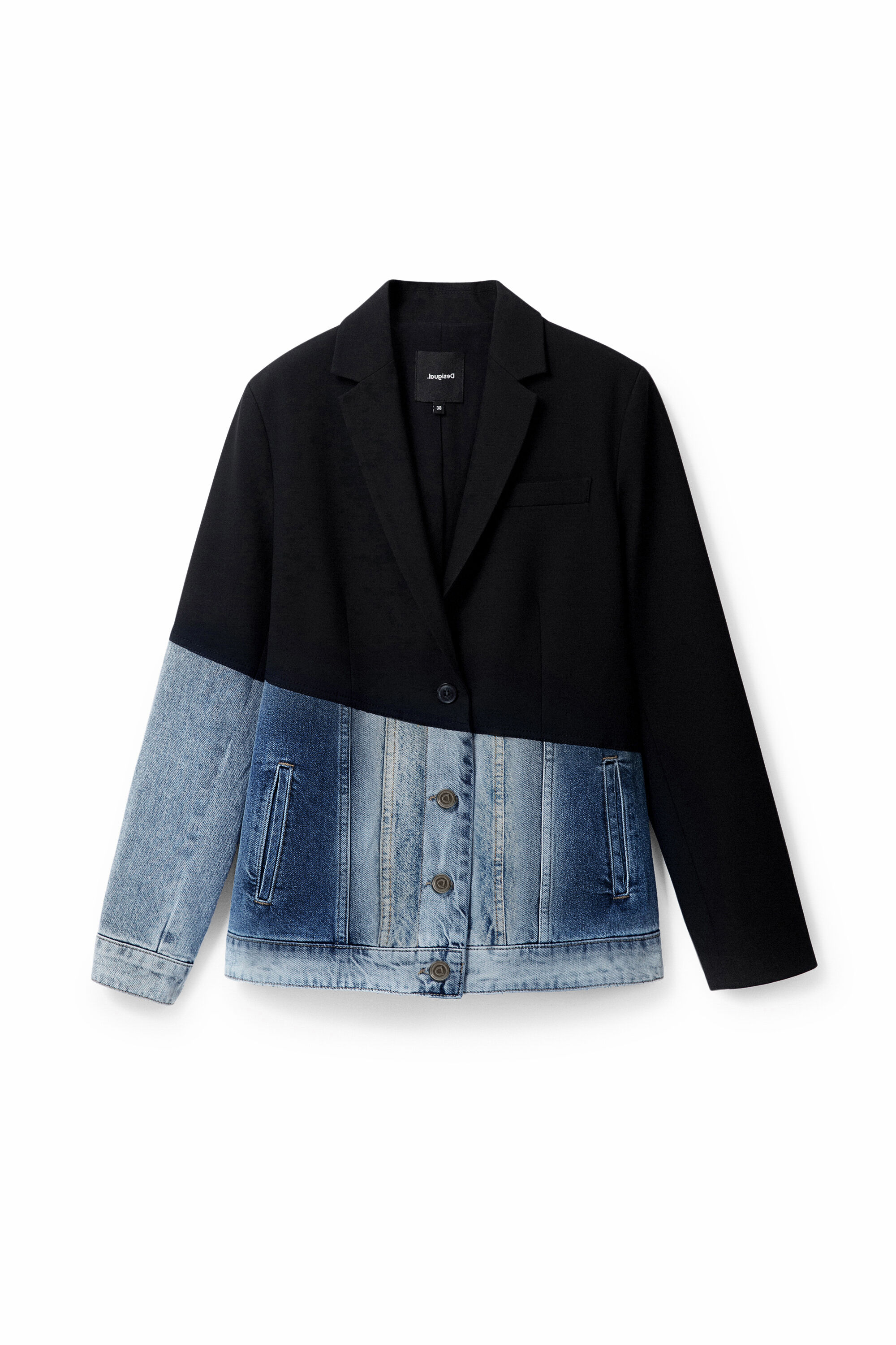 Blazer slim hybride bi-matière