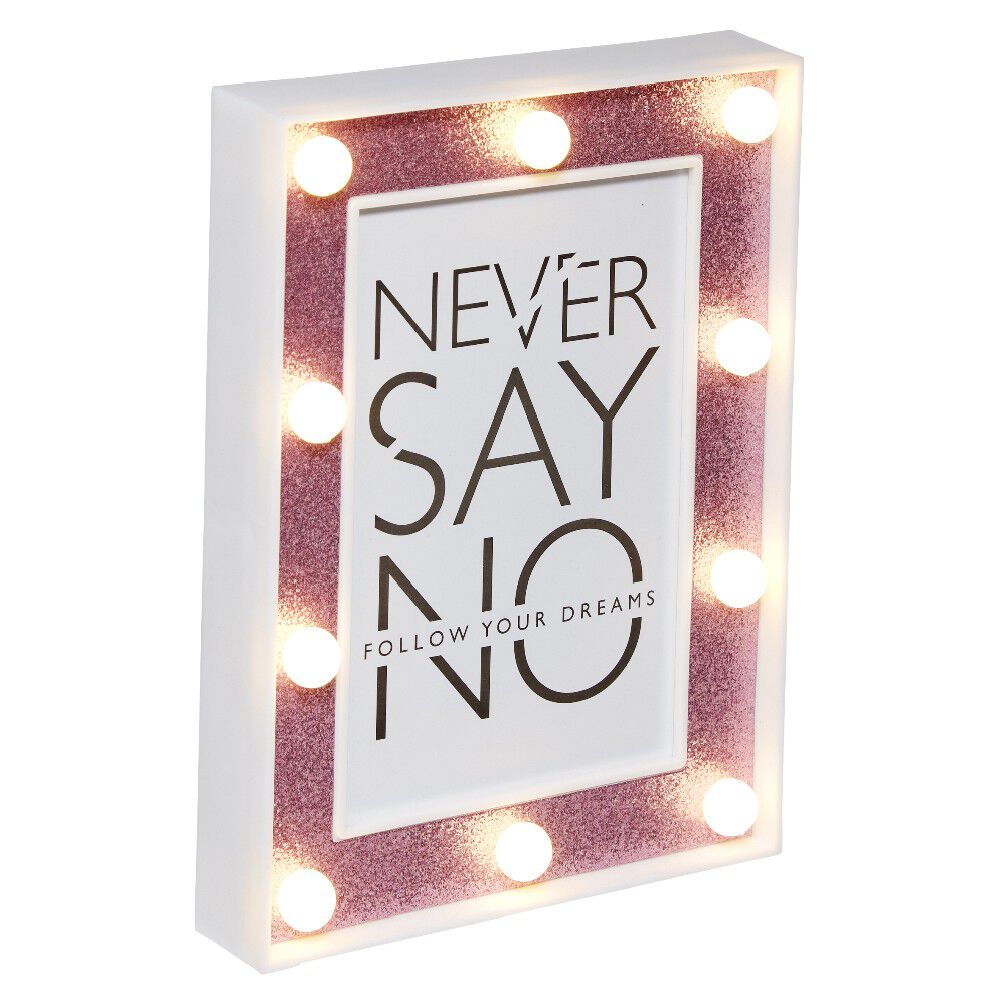 Porte photo pailleté 10 ampoules LED