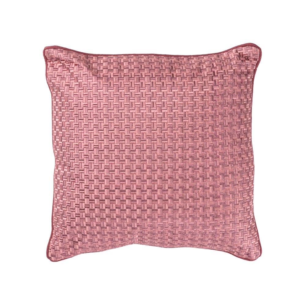 Sierkussen Richstitch linnen aubergine 40x40 cm