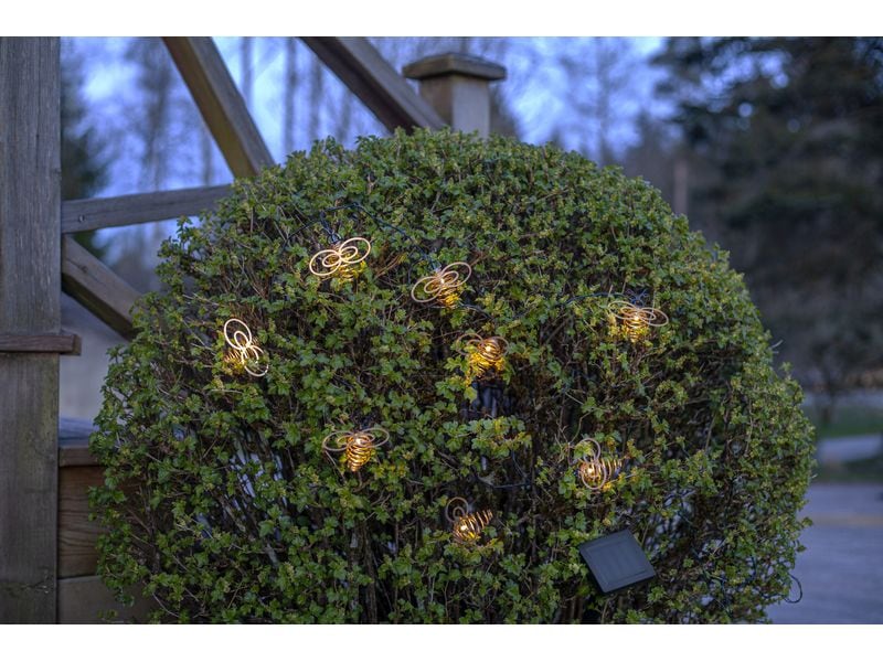 Star Trading Lichterkette Solar Wings, Warmweiss, 8 LED Solar Lichterkette