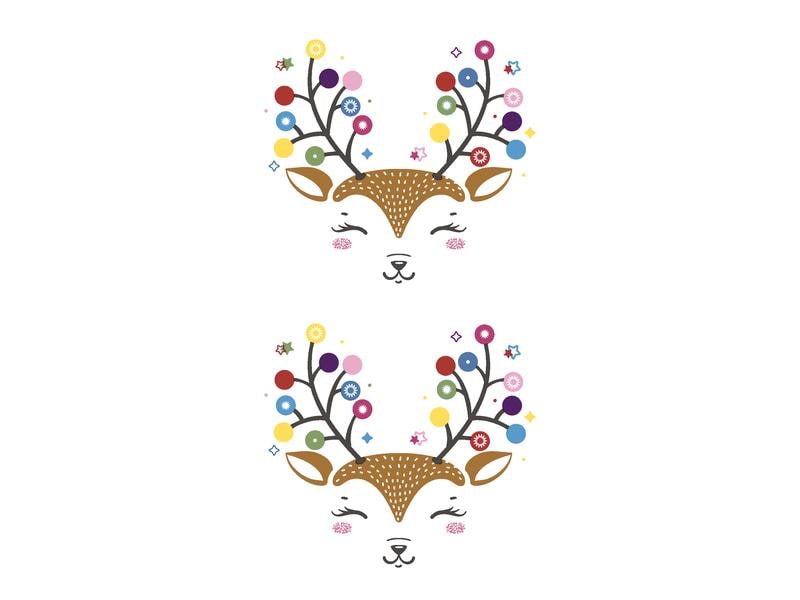 Paper   Design Taschentücher Colourful Deer 1 Päckchen à 10 Taschentücher Päckchen