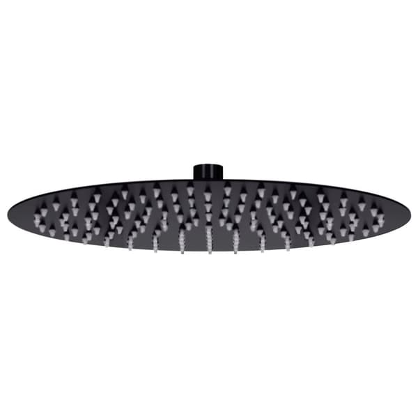 vidaXL Regndusjhode rustfritt stål 30 cm rund svart