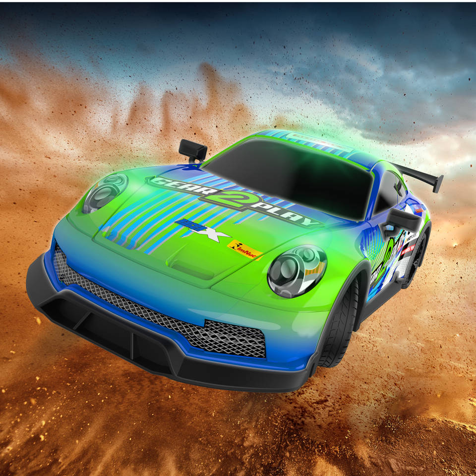 Gear2Play op afstand bestuurbare Night Flash raceauto - 1:16