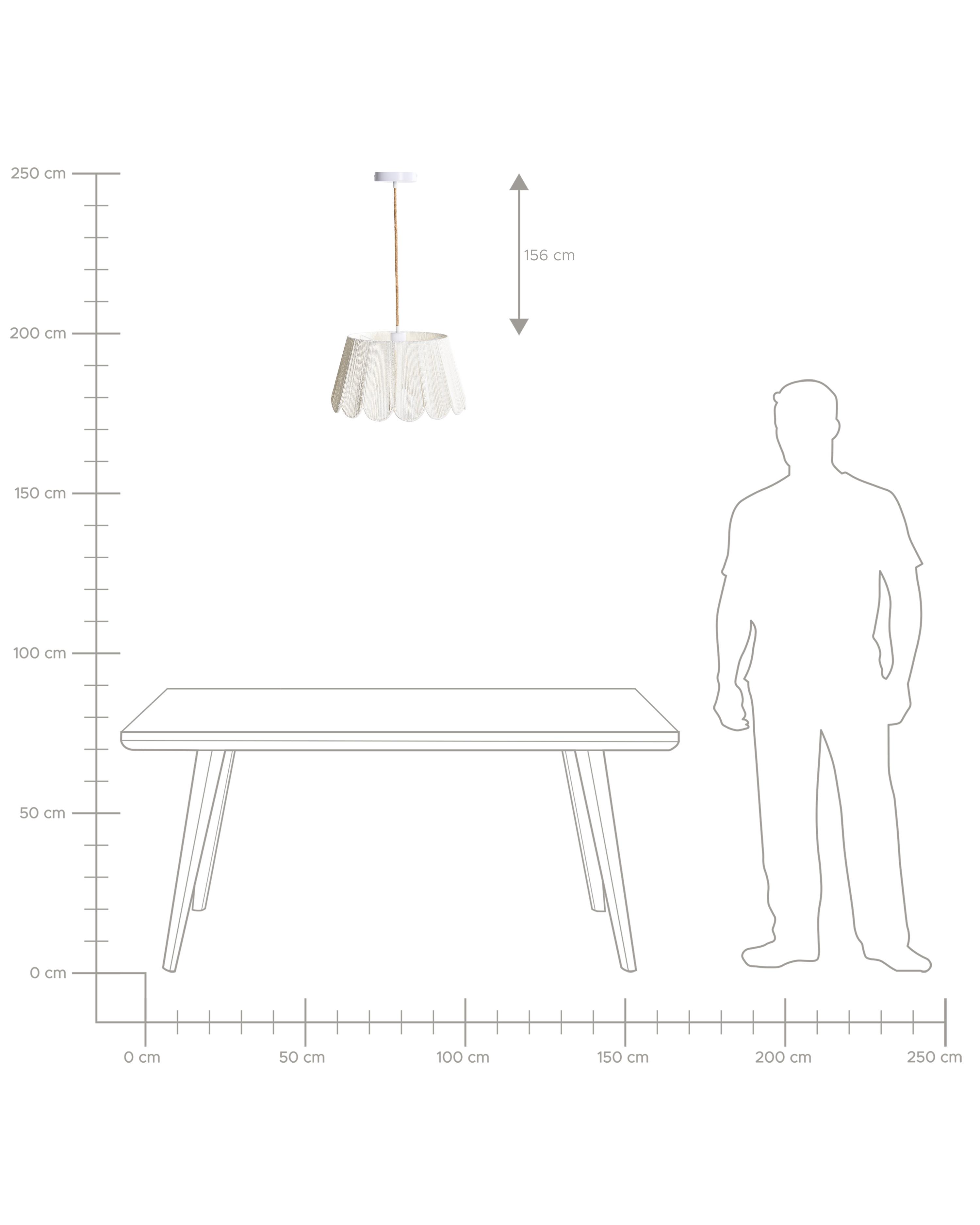 Hanglamp SEBAKWE Papierkoord Lichtbeige