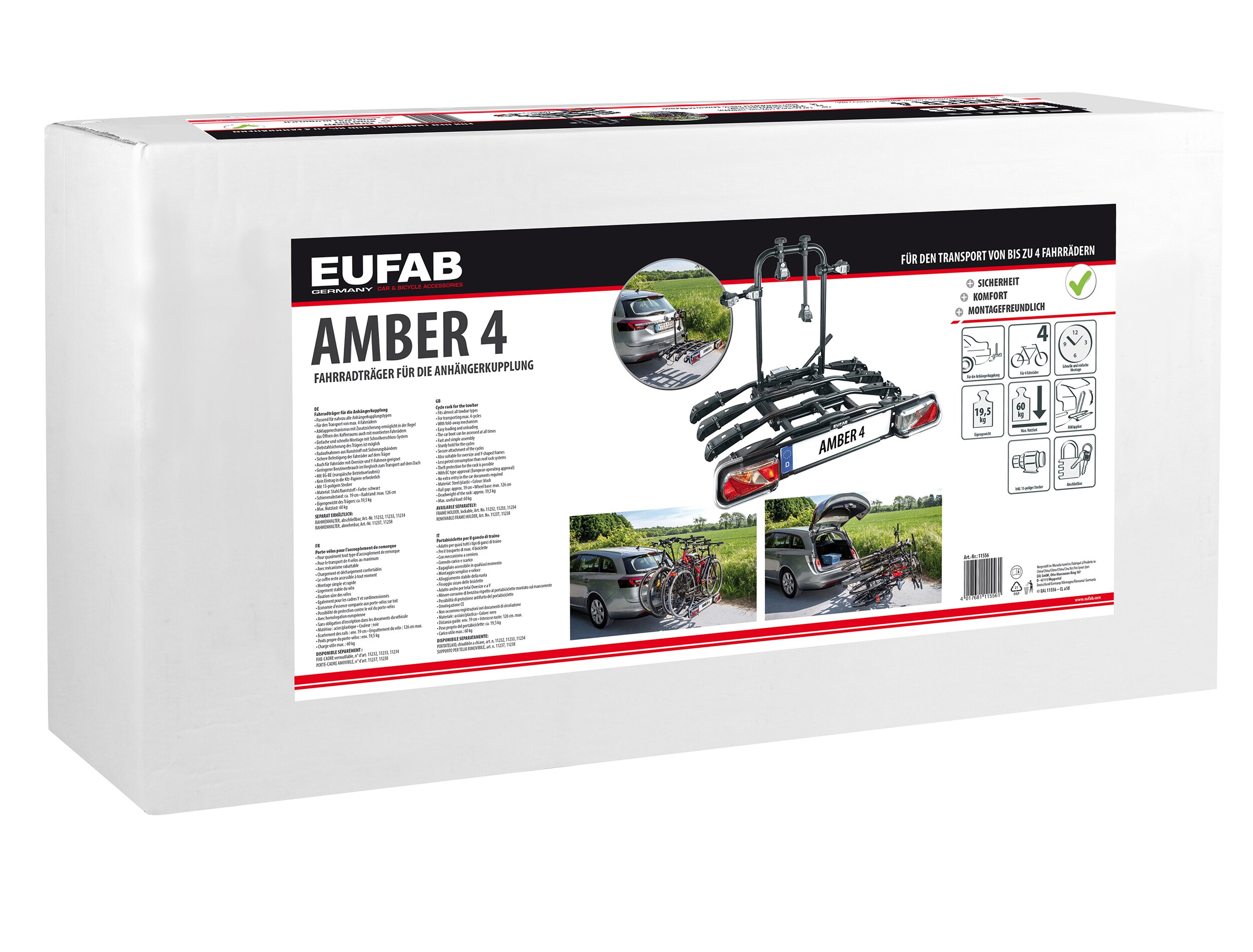 Eufab AMBER IV Heckträger für Anhängerkupplung