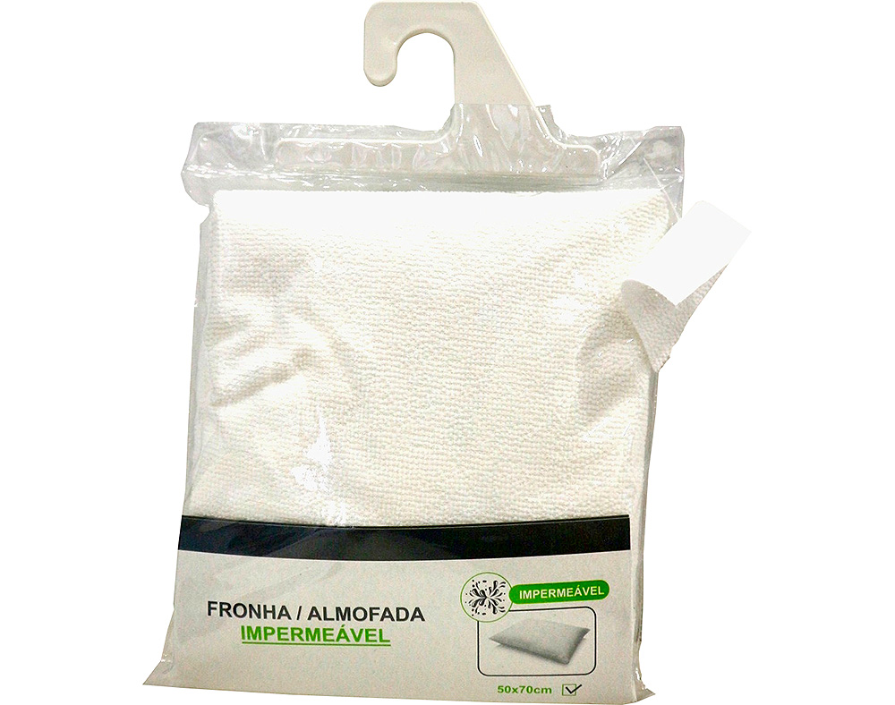 FRONHA IMPERMEÁVEL COM FECHO 80%ALGODÃO 20%POLIESTER 50X70CM