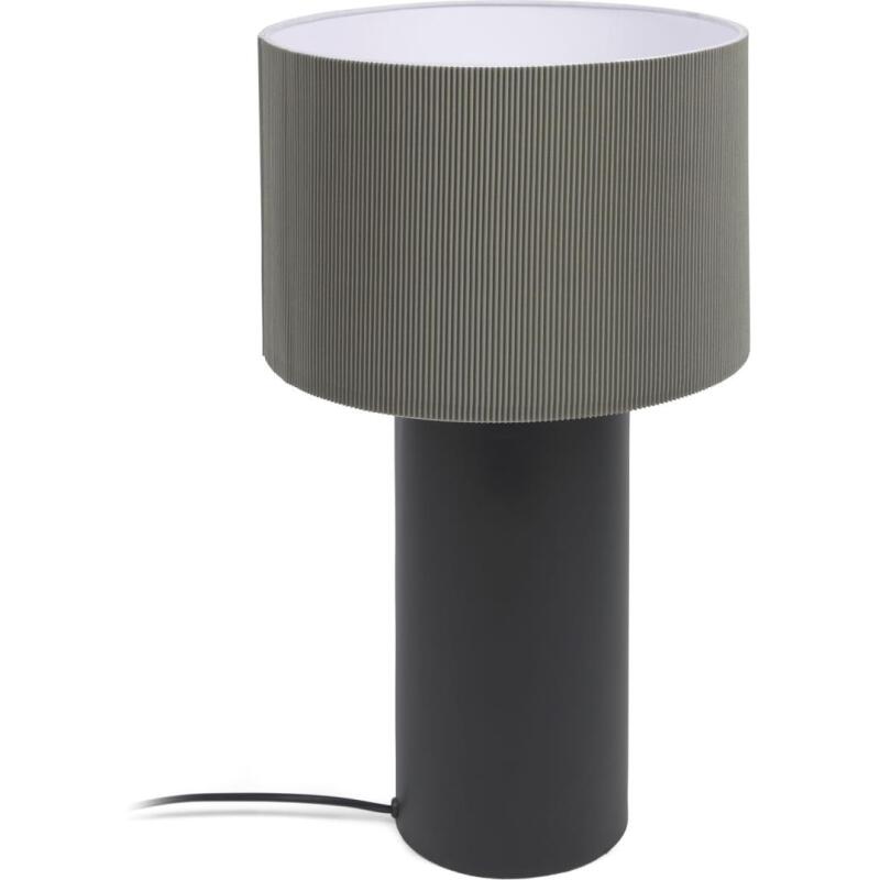 Lampe de table Domicina en métal peint noir et gris