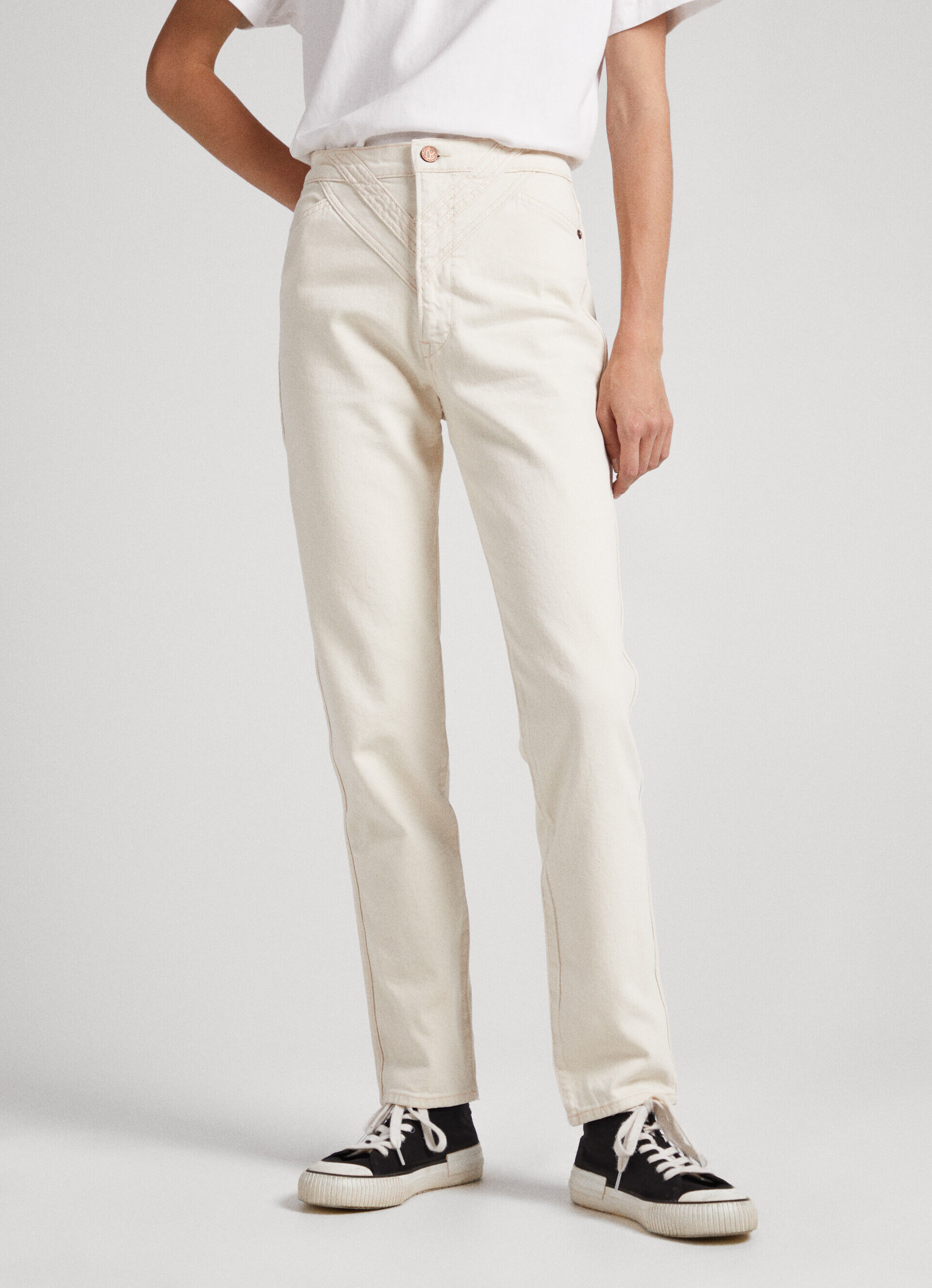 Calça jeans Betty Fit Slim de cintura alta - jeans
