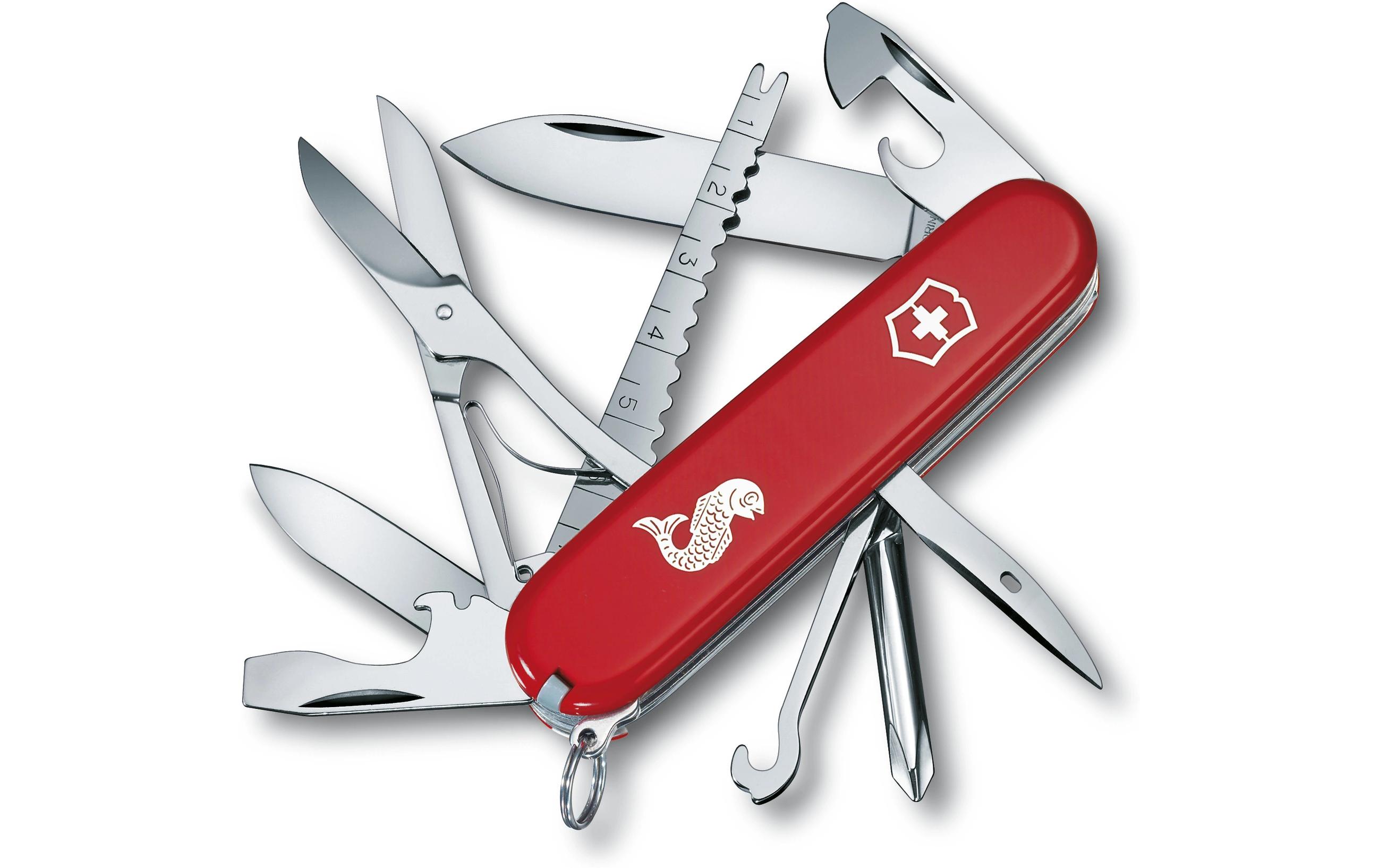 Taschenmesser Fisherman, 91 mm, RotTaschenmesser mit 18 Funktionen
