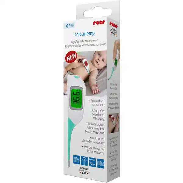 digitales Fieberthermometer ColourTemp mint / weiß